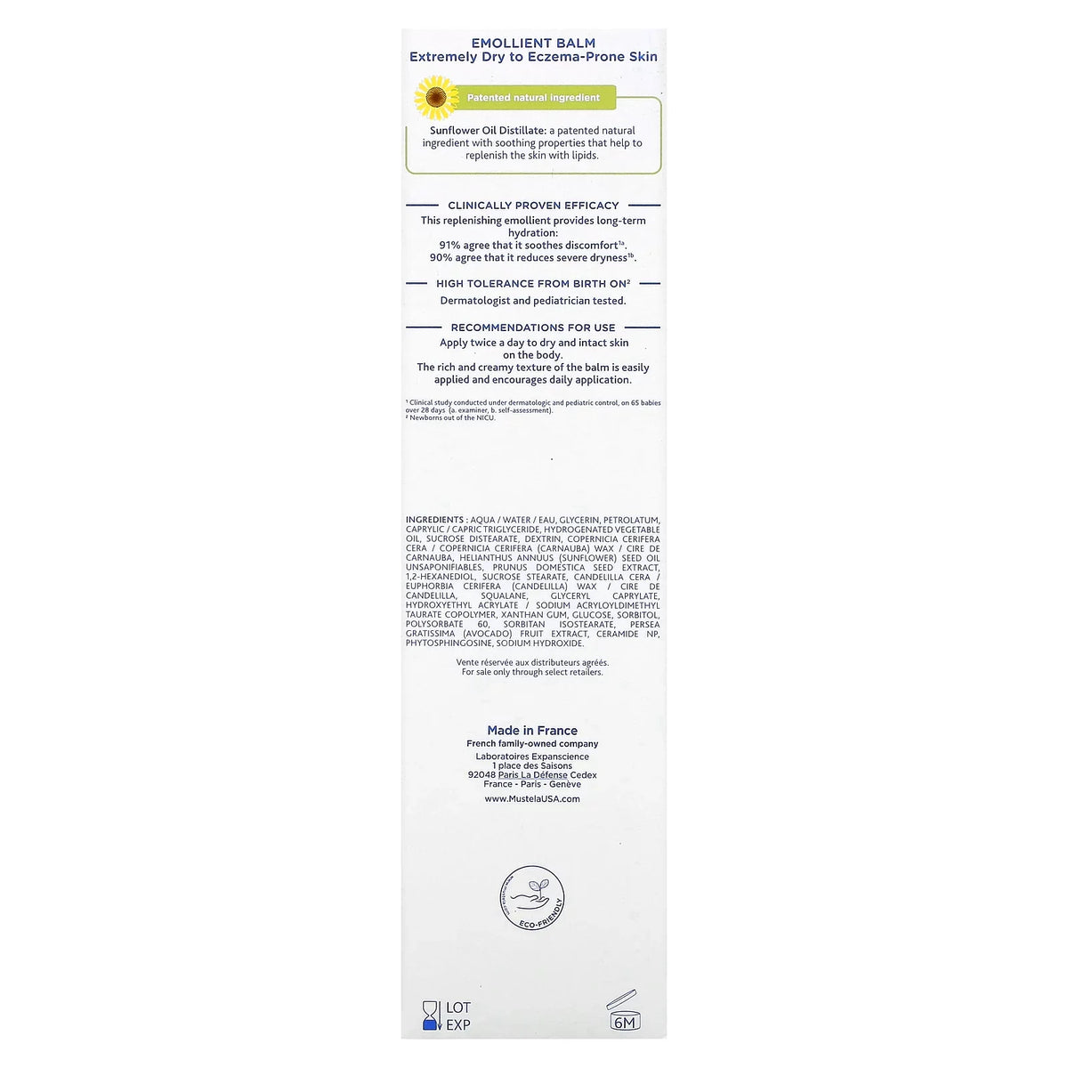 Balm (200 oz Mustela, Stelatopia, Sunflower, 6.76 Emollient fl with ml)