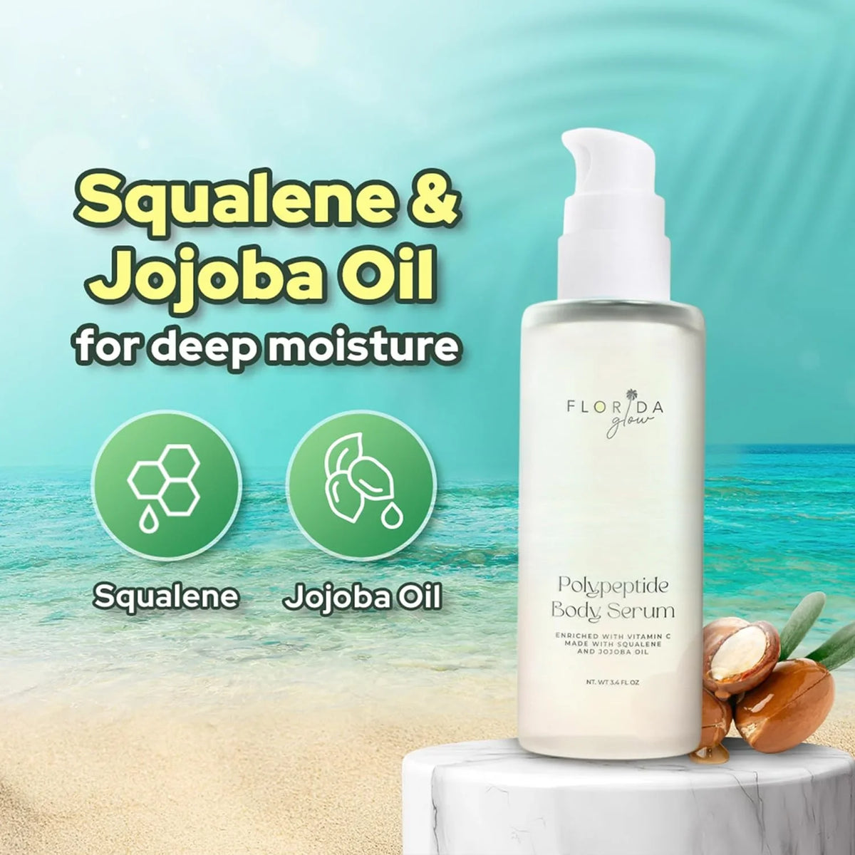 Vitamin Men | Jojoba Enriched Polypeptide Skin Scent Body - Sage Serum for | - Boosting Collagen Oil With Pacific C, Oil Squalene, & Glow Dry Florida Oz Glow Moisturizer 3.6fl Women For Skincare