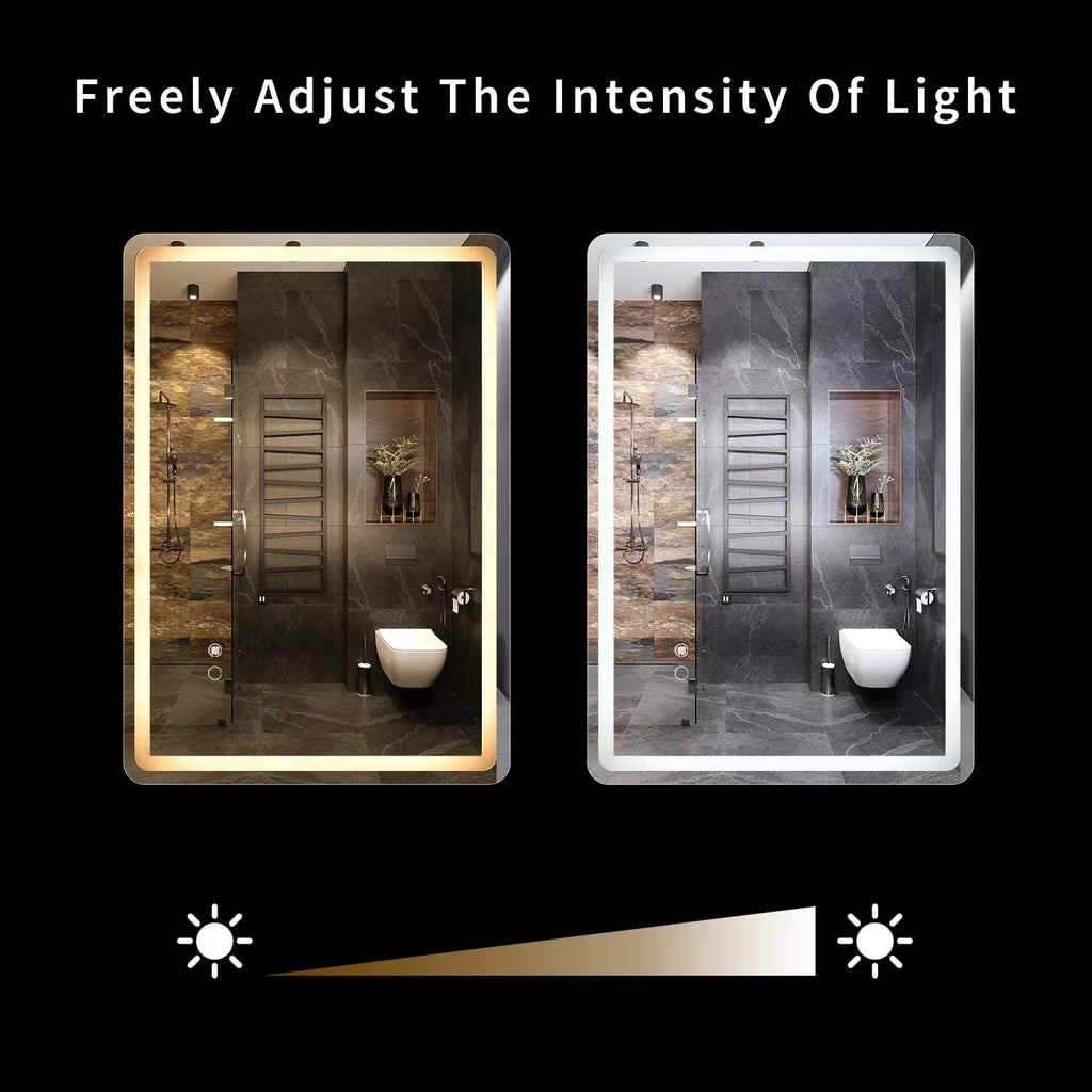 Mirror Anti-Fog 28 Bathroom Transparent Vanity 36 x Light(Horizontal/Vertical), Deluxe White/Warm Dimmable Wall Large with Makeup LED Inch Simple