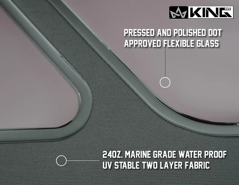 Replacement Premium Jeep Diamond Without Windows Doors Top OVS Fits Upper With King 4WD TJ Soft Tinted 14010235 Wrangler 1997-2006 Black