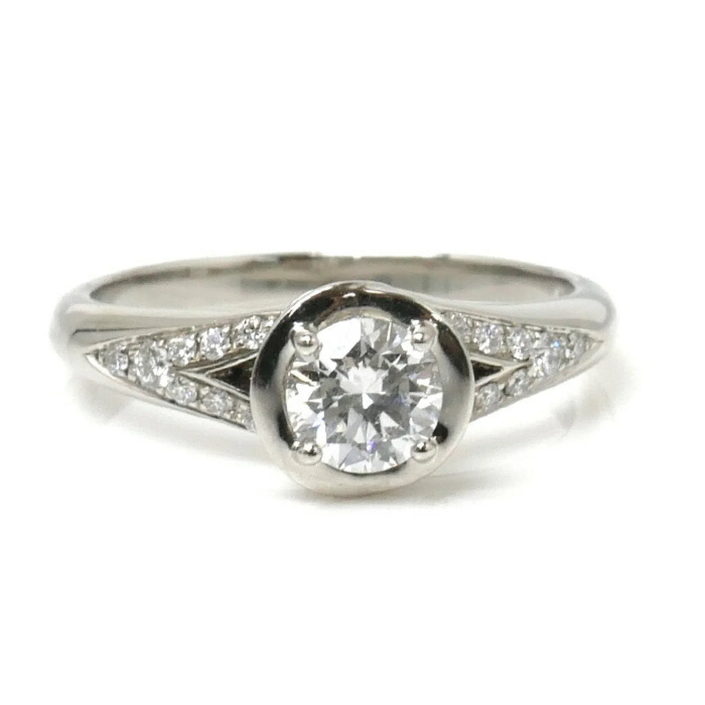 Incontro Ring (Good) Pt950 Pre-Owned 0.46ct BVLGARI 5.1g Ladies Platinum Bvlgari D'Amore Diamond