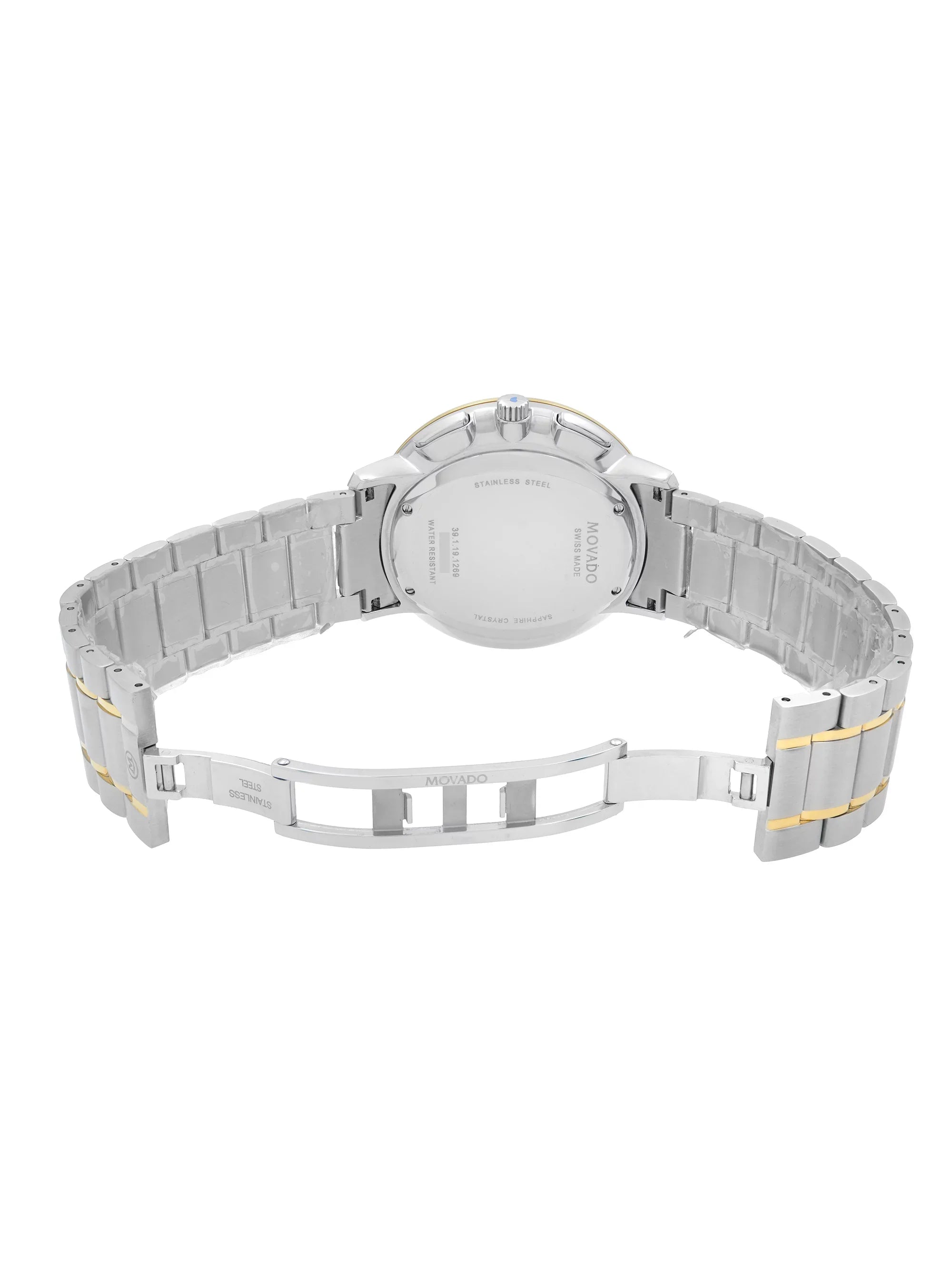 Steel Thin Two-Tone Classic Movado Watch Silver Mens 42mm 0606887 Quartz Dial