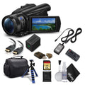 '+ More Handycam Sony HD FDR-AX700 Camera Star Memory 128GB with and HDMI 4K Video + Cable Carrying Case - Camcorder Card