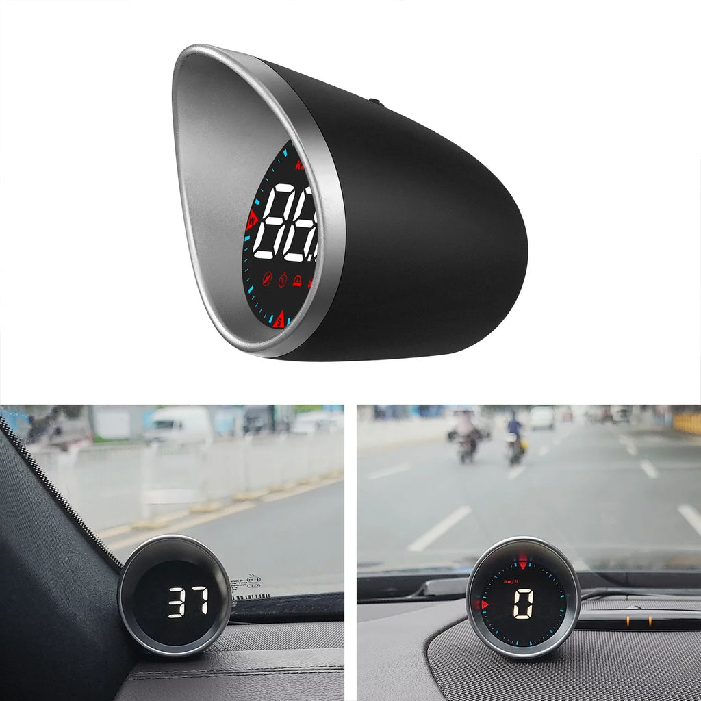 Digital Display Fatigue Overspeed Compass Head-up and Speedometer Driving Display Mileage, Arealer Angle, Driving CarCar