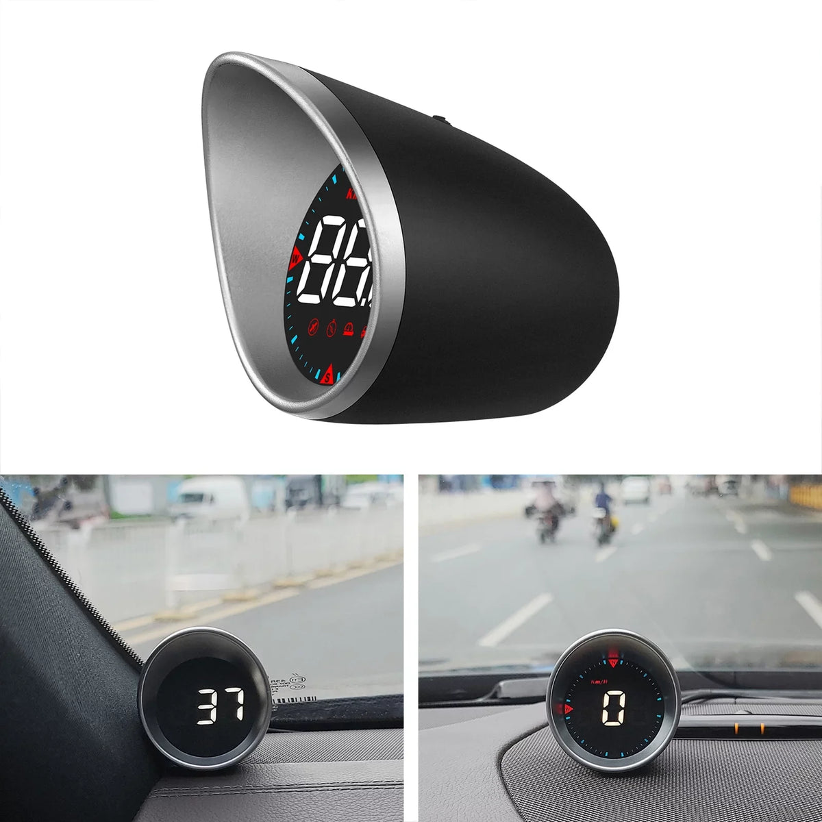 Digital Display Fatigue Overspeed Compass Head-up and Speedometer Driving Display Mileage, Arealer Angle, Driving CarCar