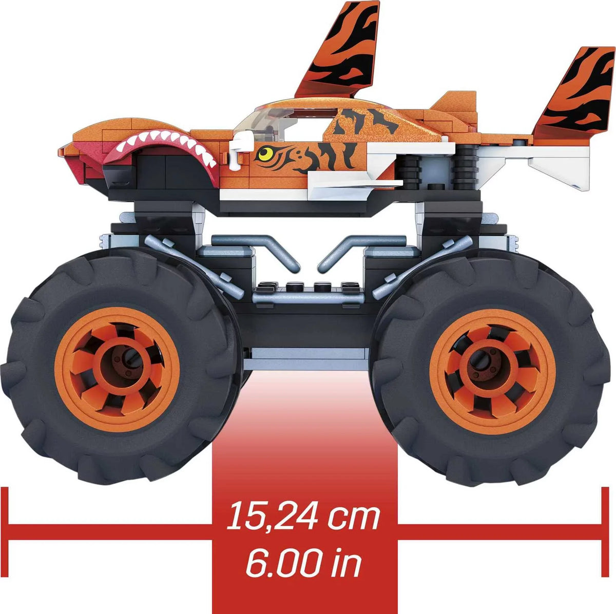 Shark Truck Monster MEGA Hot Tiger 1 with Wheels (187 Building Pieces) Set Figure