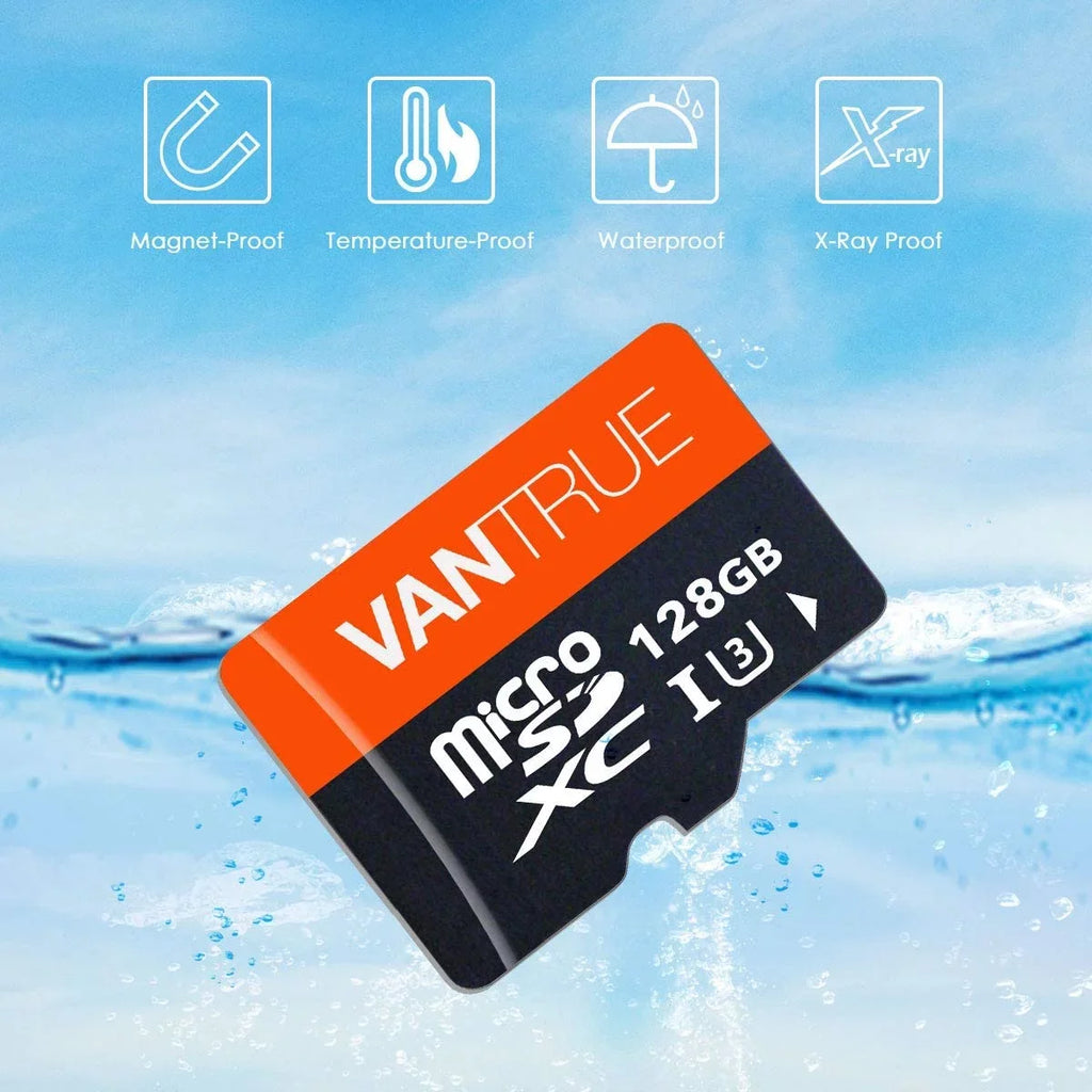 Video & Security UHD Memory 128GB Surveillance for Other 10 UHS-I U3 Class Action with MicroSDXC Monitoring Adapter V30 Camera, 4K Cams Body Dash Vantrue Cams, Cams, Card