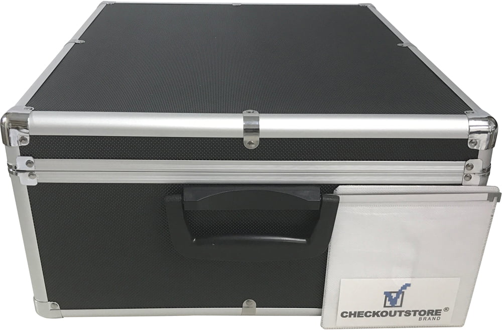 600 (Holds Discs) Aluminum Black CheckOutStore Box Sleeves Hanging Storage CD/DVD