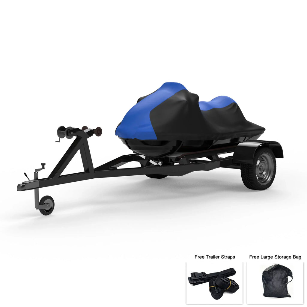 Ski Rays, Color STX-12F KAWASAKI Rain, - UV 2003-2004 / Bag Storage Includes And - Jet from Trailer BLUE Jet Cover More! Straps Weather And Black Protects All - For Ski Sun, Weatherproof Trailerable -