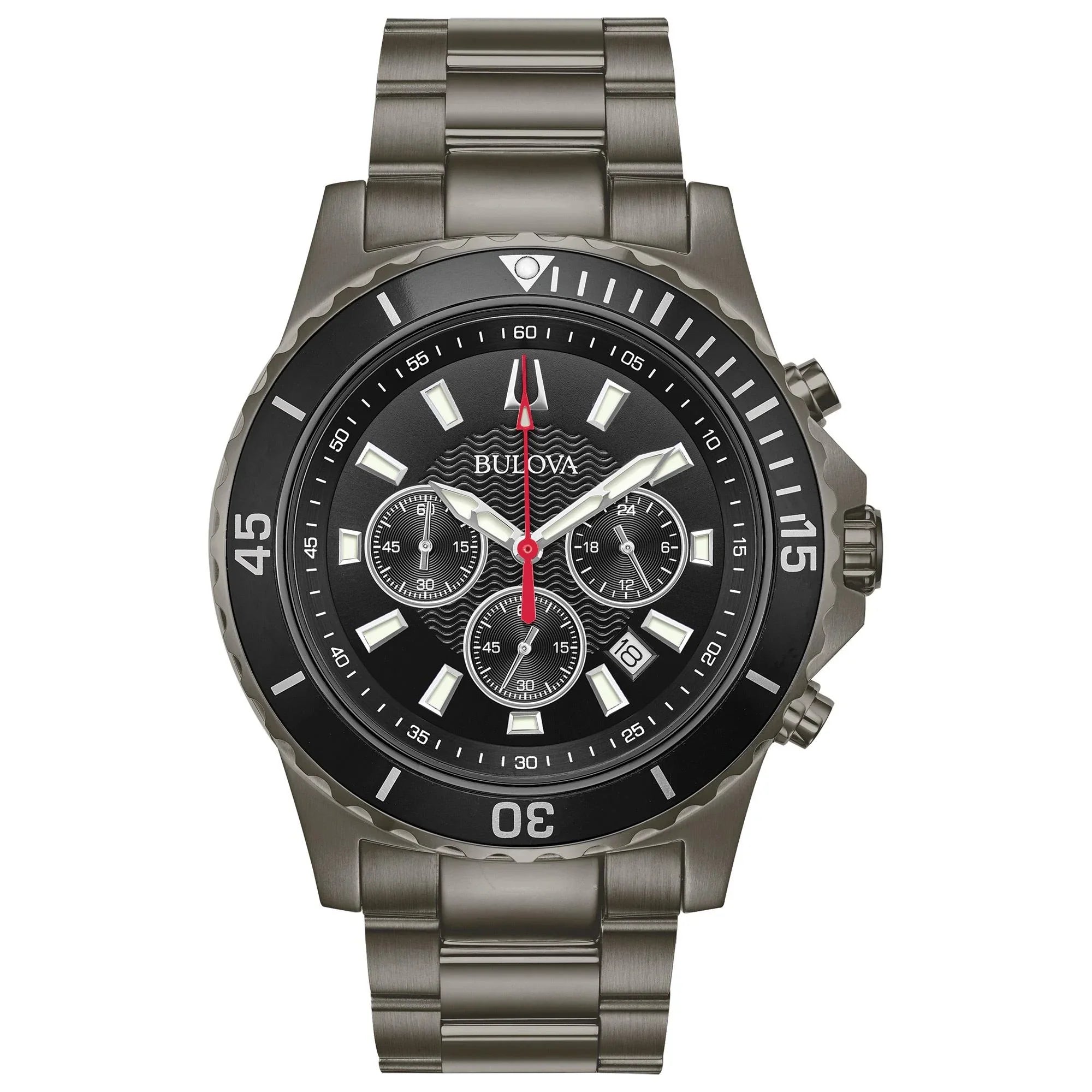 Chronograph Bulova 98B337 - Men's Stainless Steel IP Gray Watch