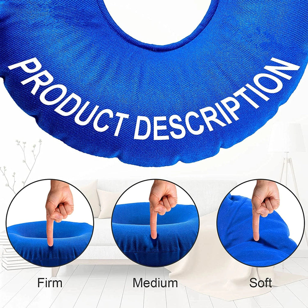 Pillow Pieces Inflatable Inflatable Ring 2 Donut Cushion Inch Chair 15 Red) Cushion Cushion Home Donut Zonon Office Car, Seat Colors Portable Wheelchair (Blue, Cushion 2 Inflatable Round for