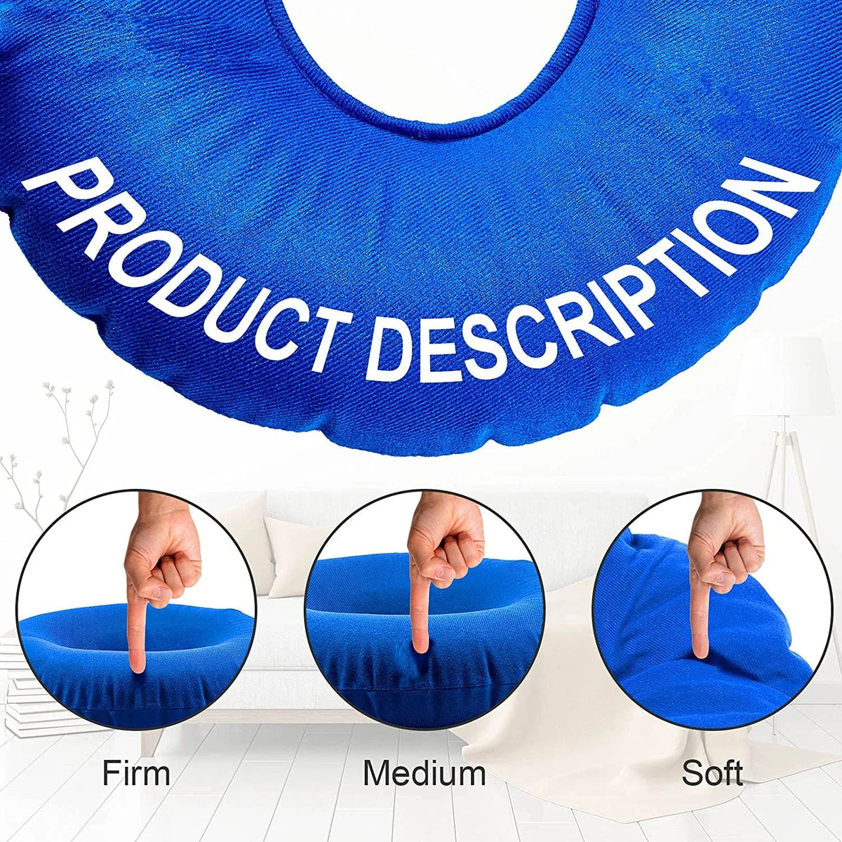Pillow Pieces Inflatable Inflatable Ring 2 Donut Cushion Inch Chair 15 Red) Cushion Cushion Home Donut Zonon Office Car, Seat Colors Portable Wheelchair (Blue, Cushion 2 Inflatable Round for