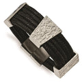 Multi-strand Stainless and Steel mm Fancy in Polished Cord 8 Textured Bracelet