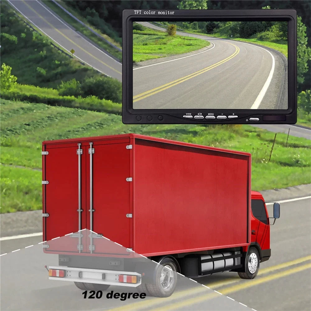 Cameras Camera Night Trailer 7" Dual Vision Wireless View Waterproof Truck for Assistance Monitor Rear Backup RV Bus with Parking