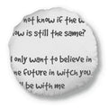 Cushion Throw Round Decoration Future Quote Home Famous Pillow With You Poetry