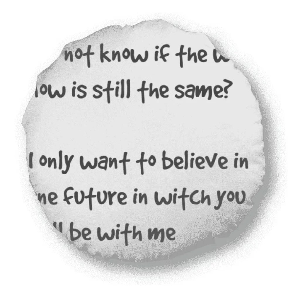 Cushion Throw Round Decoration Future Quote Home Famous Pillow With You Poetry