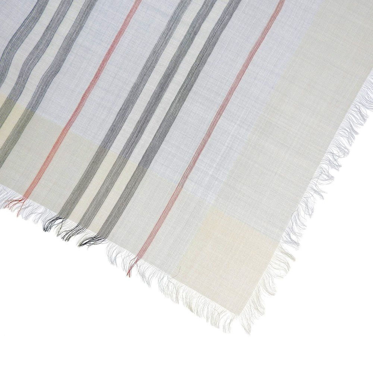 stripe New) silk Pre-Owned (Like blue Burberry 80173691 BURBERRY scarf light wool border