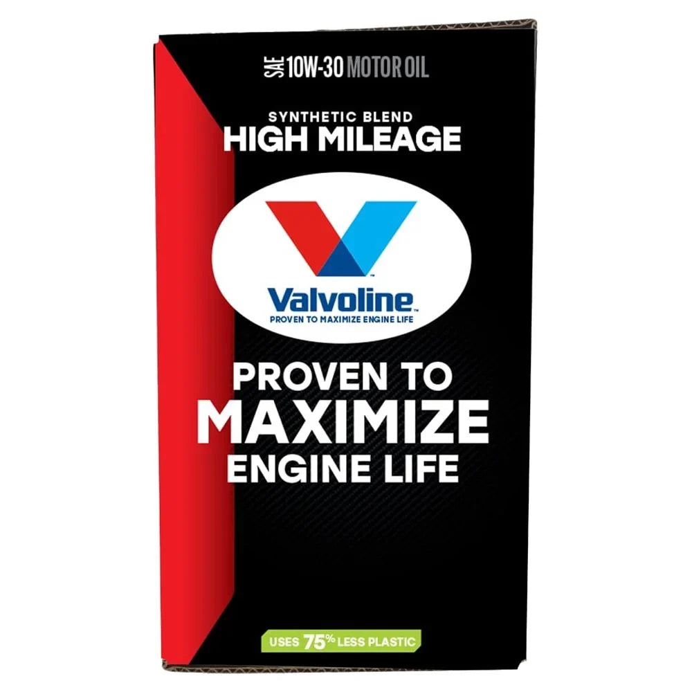 MaxLife QT Synthetic 12 Box Valvoline High Garage 10W-30 Motor Mileage Blend Oil