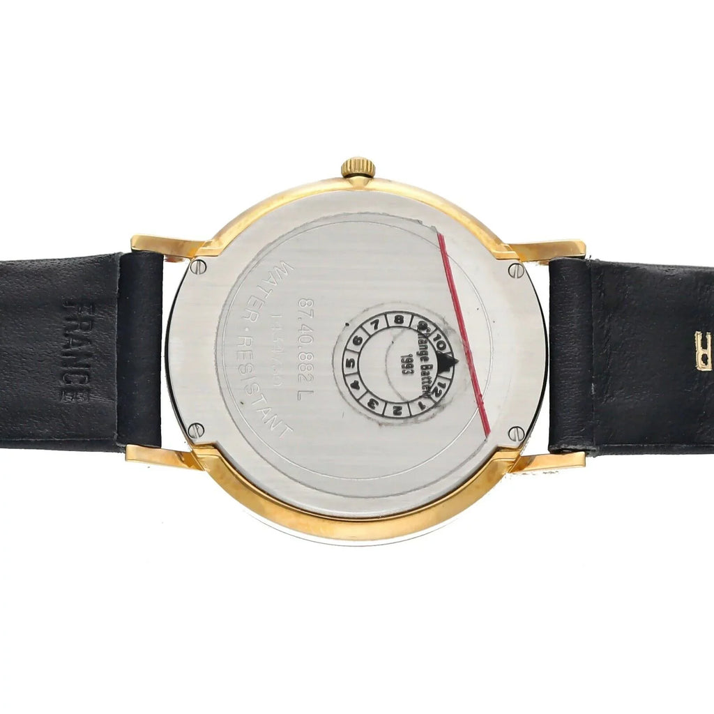 Watch Ultra-Thin Museum Movado 30mm 87.40.882L Hyatt Leather Wrist Quartz