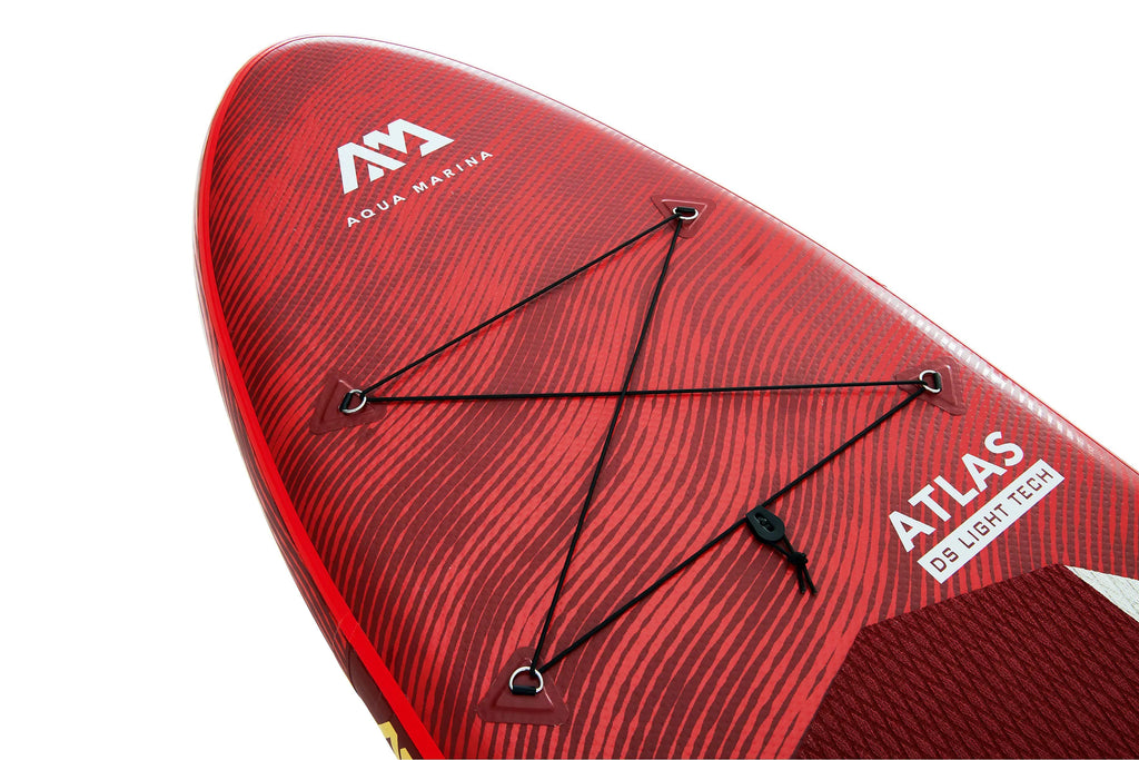 ATLAS - Fin, Paddle 12'0" Pump Aqua Up Harness Bag, Paddle, SUP Package, Stand - Safety & Carry Inflatable Board including Marina