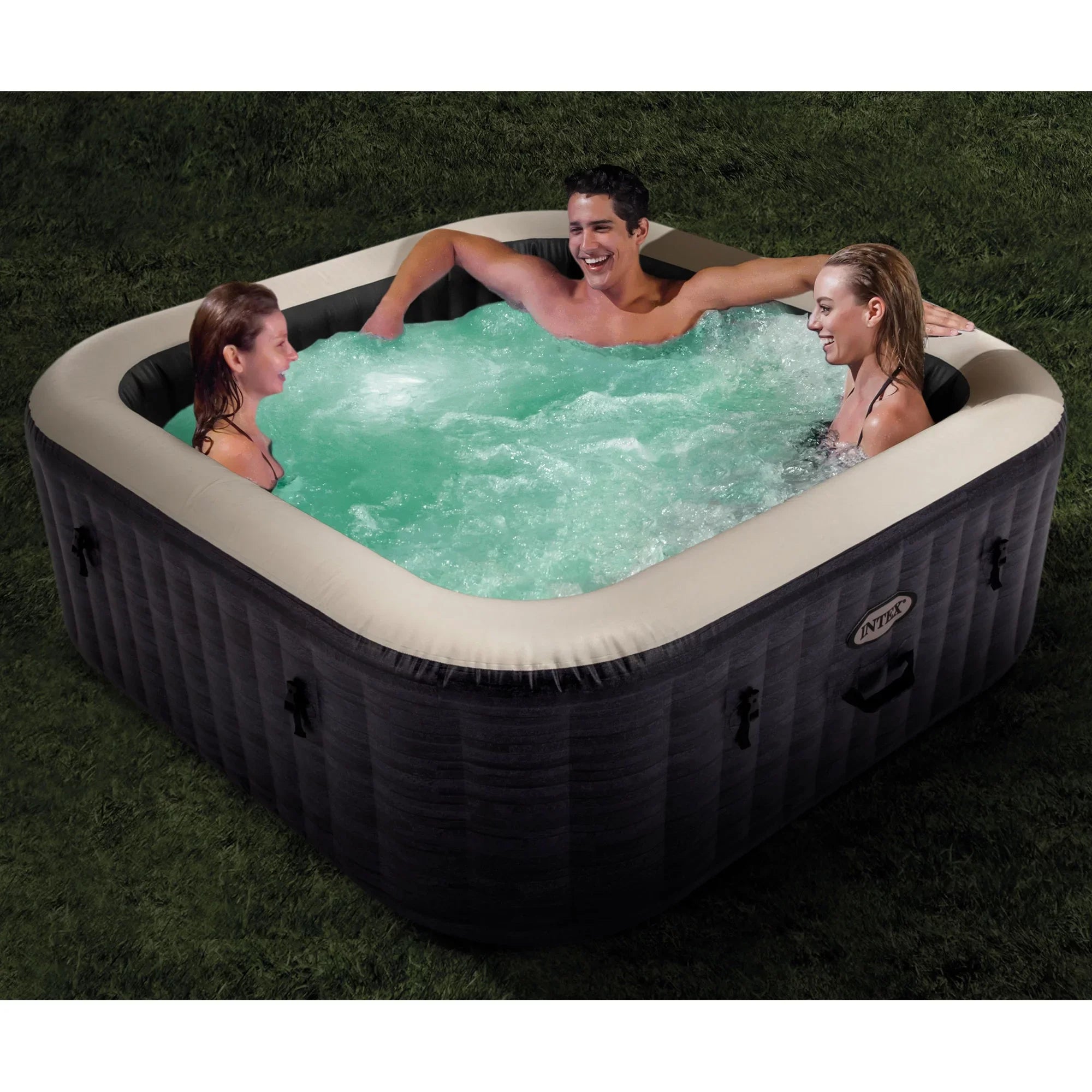 Plus 28", x Intex with Hot Tray PureSpa 94 Phone Inflatable Greystone Tub,
