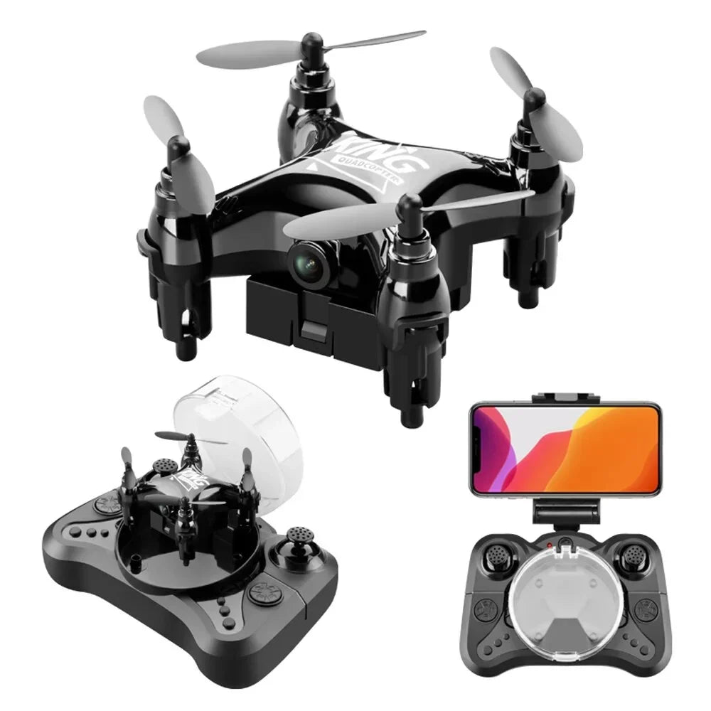 Kids,RC Drones K01 for RC Batteries,Headless Landing Camera With Gift Toys 2pcs Drone Quadcopter Foldable Mini Click Aircraft for Take-off One and Suitable HD and Beginners