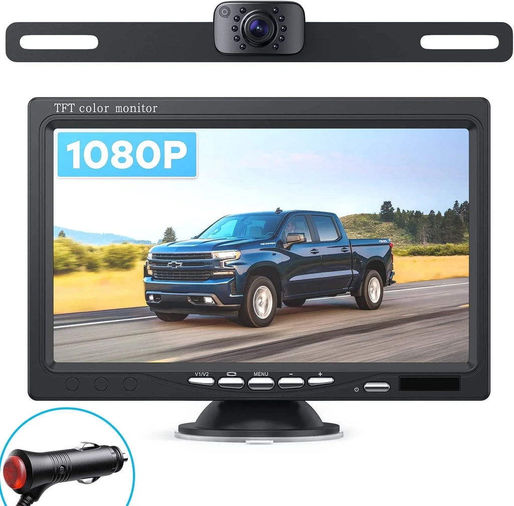 & eRapta DIY Truck Camera up Back Backup Waterproof Front Car 7'' Rear View Night Lines Camera AY7 Monitor or Grid for Vision 1080P IP69