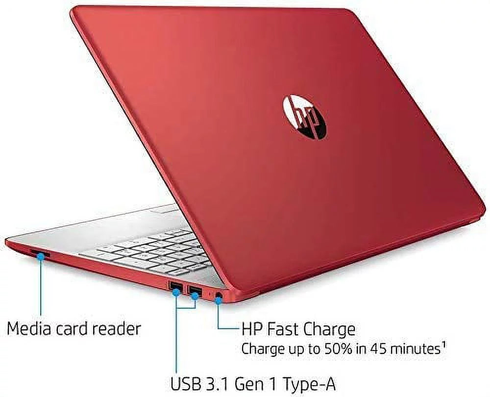 Gold Intel HP Processor, Red, 4GB SSD, Graphics Laptop, Accessories RAM, WLED 10 Pentium 128GB 15.6" Webcam, 2021 Bluetooth, W/ Intel HDMI, MD UHD 6405U 605, Wi-Fi, Windows HD S,