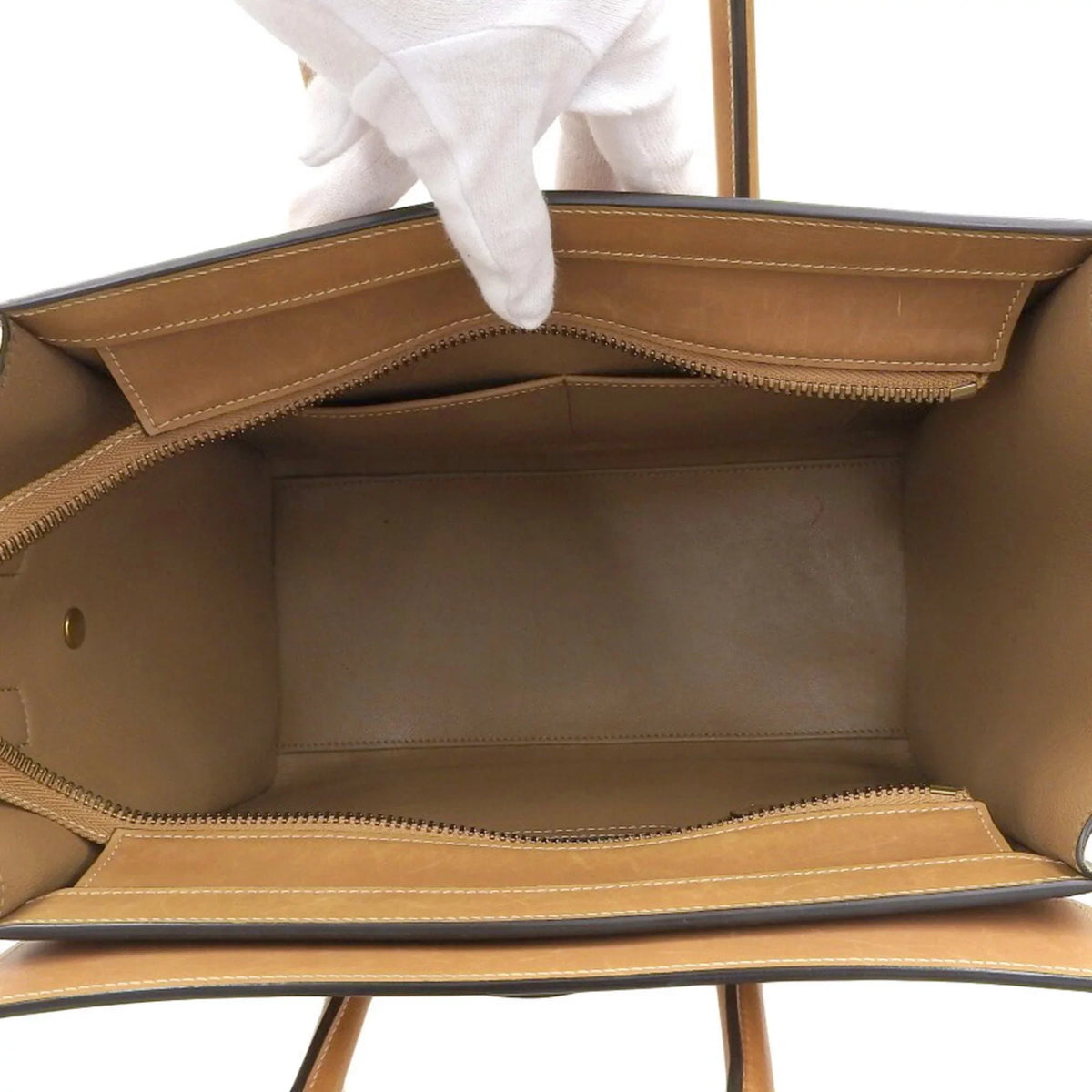 Celine handbag mint 15LK beige CELINE micro Pre-Owned 167793 tricolor green shopper (Good) A03 luggage
