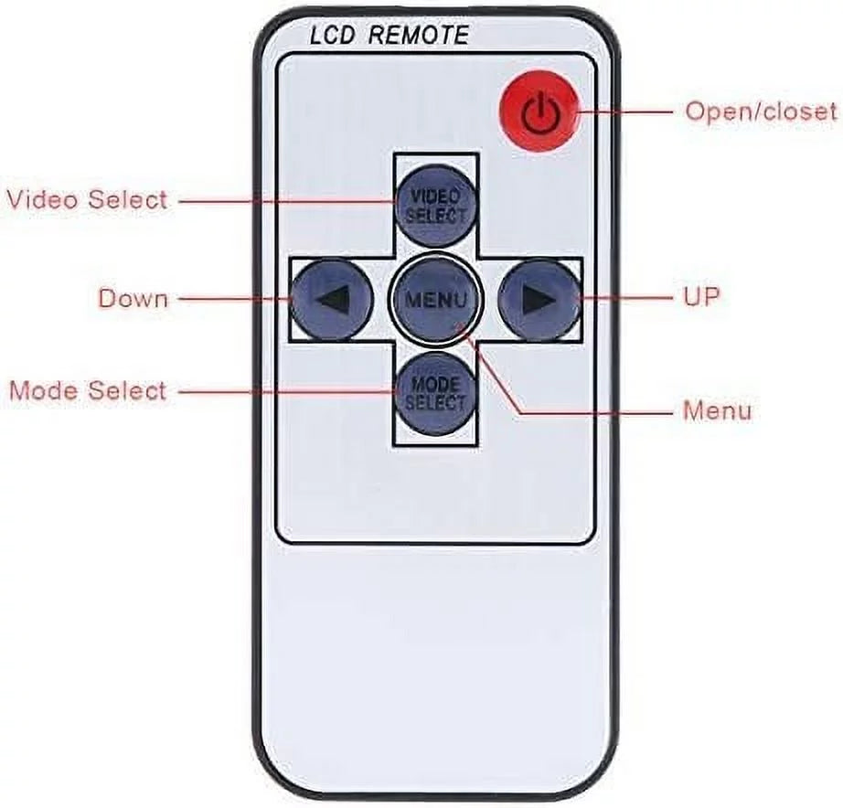 Digital View 16:9 with Input 7 Rear Button Video Touch Car VCR Bileeko Display RGB Monitor 2-Channel Inch