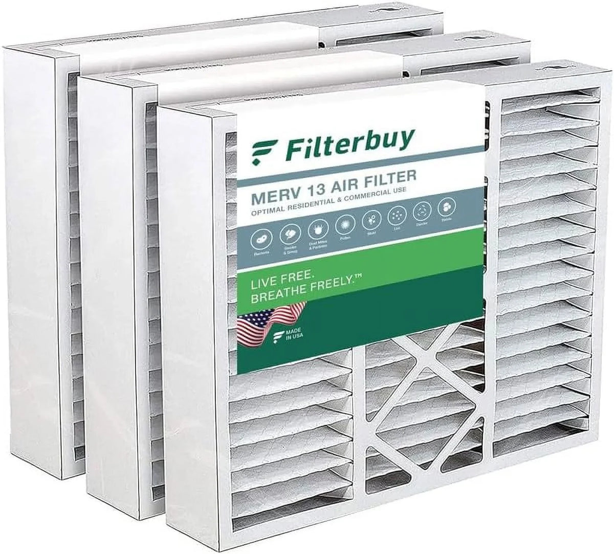 Honeywell FC100A1003 HVAC Filters 13 Air Pleated MERV Filterbuy for 16x20x5 AC Furnace (3-Pack)