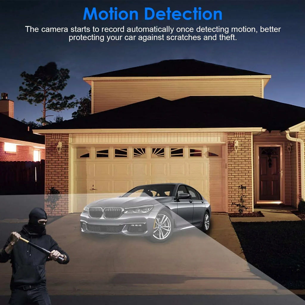 Motion G-Sensor Vehicle Cam, Night Dash Driving Car Detection DVR Universal Vision iMounTEK with Lens Monitor Parking Control GPS Recorder, WiFi APP 1080P Dual
