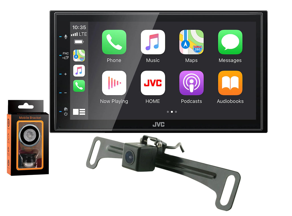Rearview fixed Camera Holder Magnet Phone Touchscreen & KW-M56BT JVC 6.75" Digital Monitor+Absolute Multimedia w/ Receiver CAM900