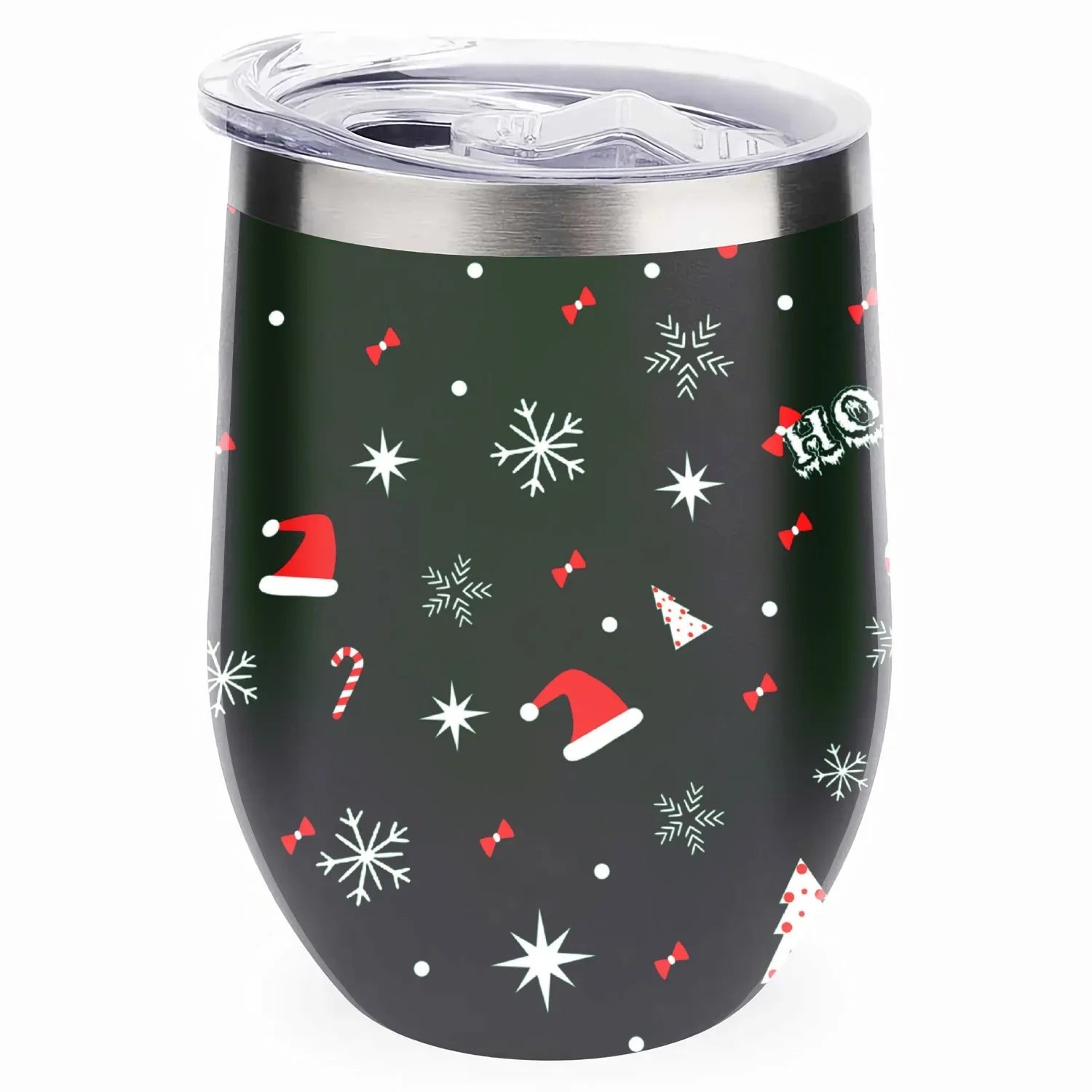 Cups Cups, Cup Tumbler Stainless Belly Color Insulation Lid, U Eggshell 304 Wine Christmas Vacuum Steel with Hidove Layer Cup Insulated Shape 12oz Tree Big Double Red Green and Cup with