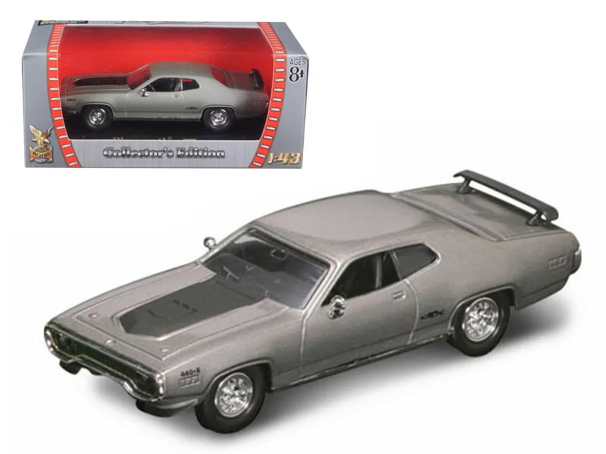 1/43 Road 1971 GTX Plymouth by Car Diecast Model Diecast Pack 6 Signature Silver 440