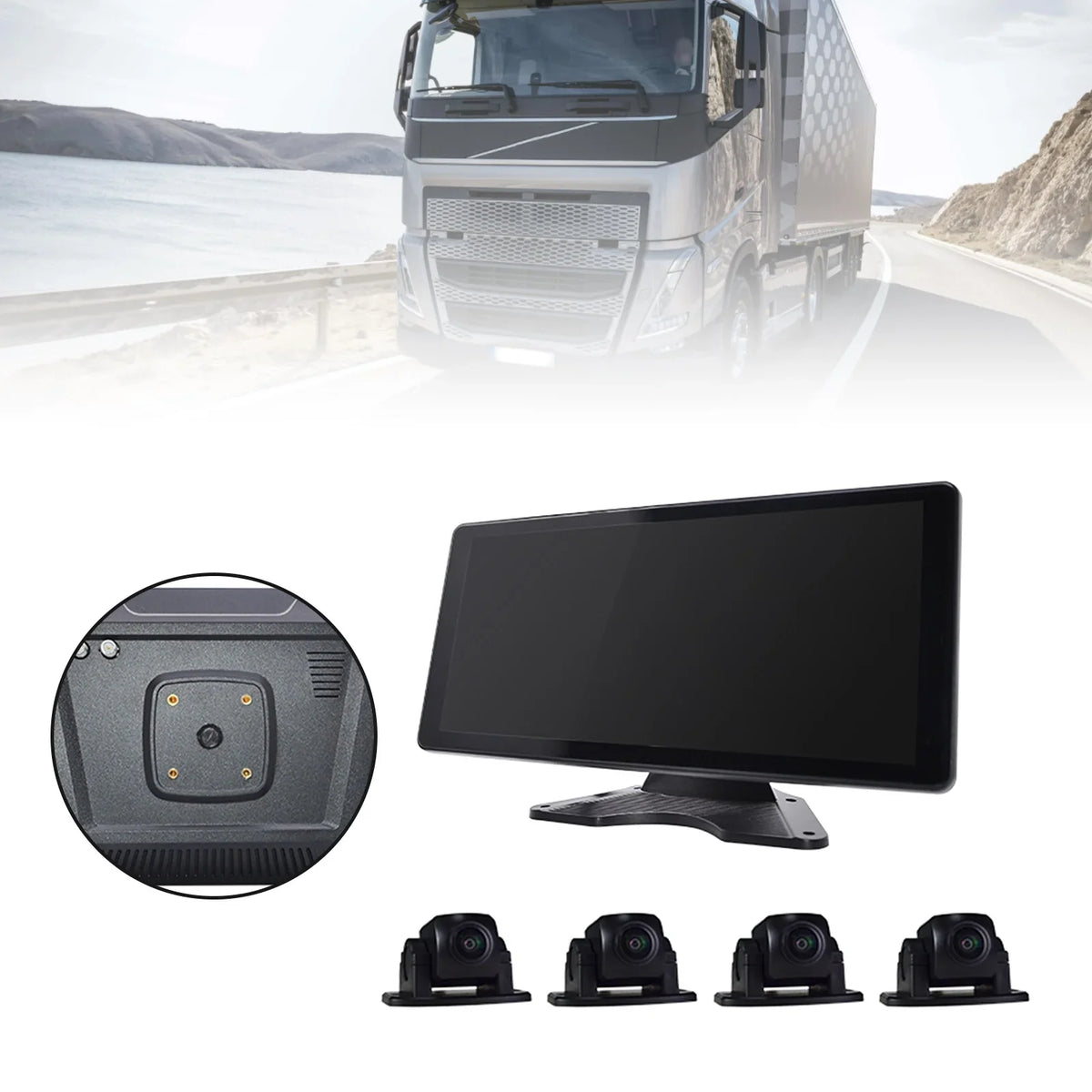 AI DVR Driving RV Monitor GPS Video Recorder for Screen 10.36" Truck Touch Bus