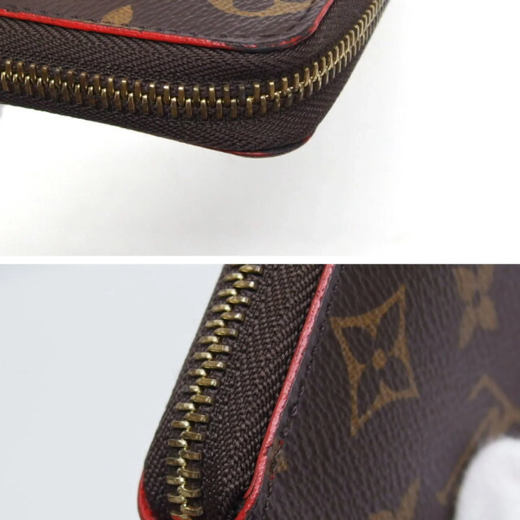 Louis Pre-Owned Clemence Long (Good) Monogram Vuitton Wallet Red Wallet M62940