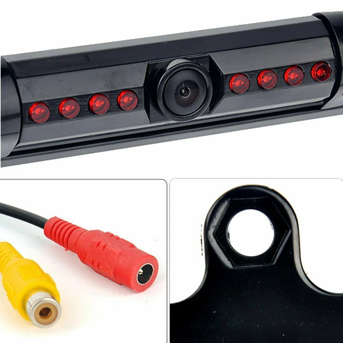 BLACK COLOR REAR METAL VISION KENWOOD FOR NIGHT KVT-715 CAMERA FRAME VIEW -