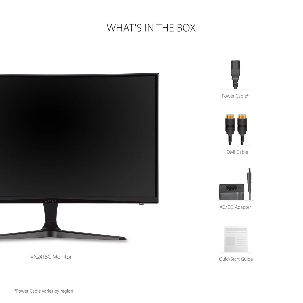 VX2418C FreeSync Inch and DisplayPort Eye 165Hz 1ms 1080p HDMI ViewSonic 24 AMD OMNI Gaming Premium, Curved Monitor with Care,