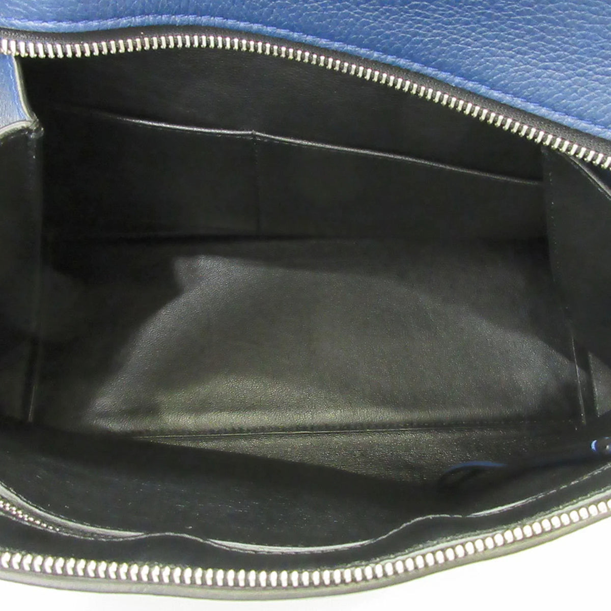 Handle Bag Tote Ladies Medium Calf Handbag (Good) Celine One Pre-Owned Blue Leather Edge