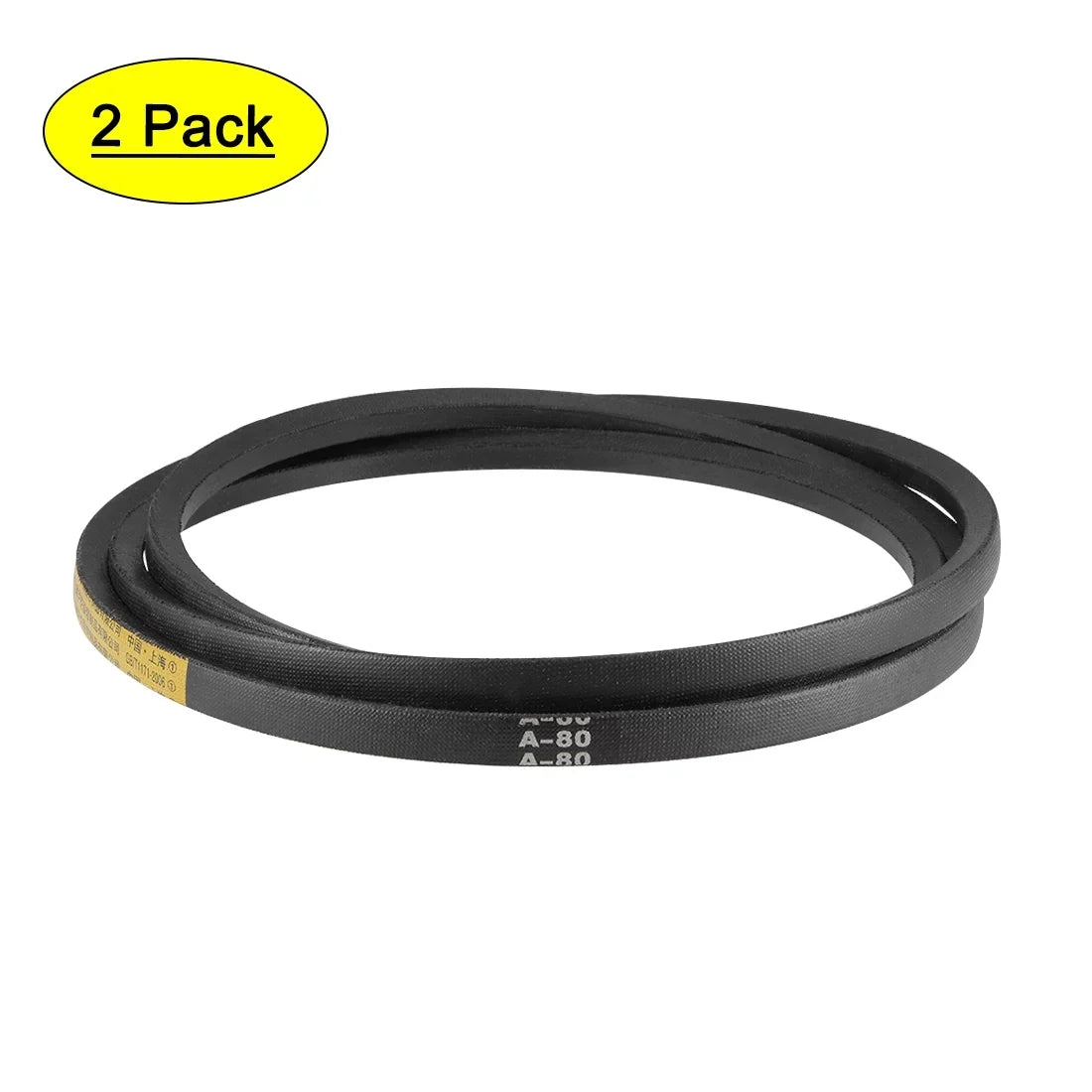 Belt A80 80" 2pcs Rubber A-Section V-Belts Drive Mid-Perimeter,