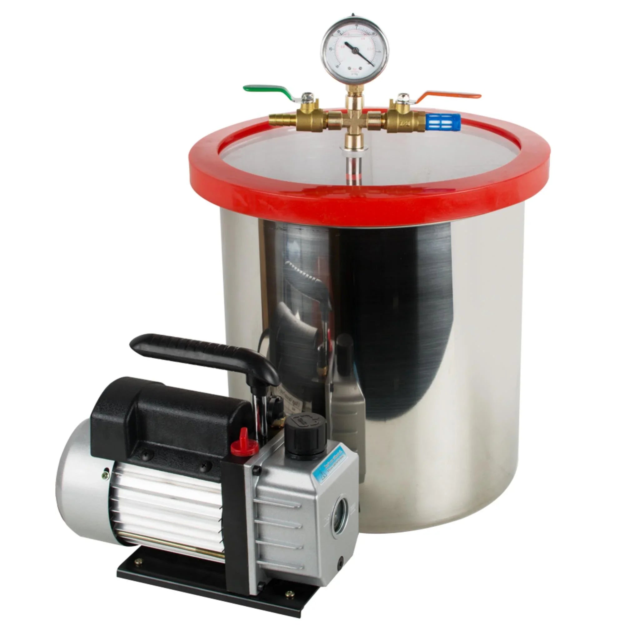 Pump Machine [5 Steel with and Efficiently Eliminate Stainless Ultimate Chamber 3CFM Vacuum Kit Vacuum Degassing Air Silicone Gallon] The Bubbles Our - Powerful