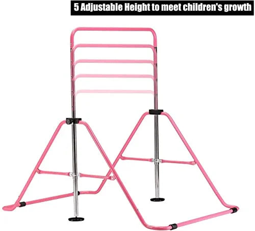Bar, Bar Adjustable Bars, Folding Junior for Gymnastics Height Monkey Wesfital Gymnastics Training Bars Home Tumbling Horizontal Bars Kids,