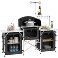 with Camping Cupboards Folding Kitchen Windshield Fabric Outsunny Black