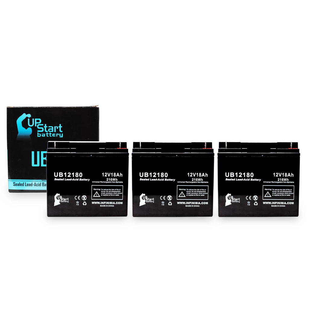 '- 18Ah, Pitcher 3x AGM, Terminal, 18000mAh, Universal CF12V18 Lead UB12180 T4 SLA) Battery Acid Sealed Battery Eagle Pack Compatible (12V, Replacement -