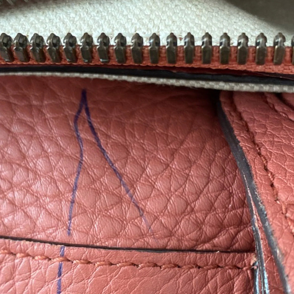 (Fair) Pink Calf Authenticated Unisex Bamboo Leather Gucci Pre-Owned Satchel Shopper
