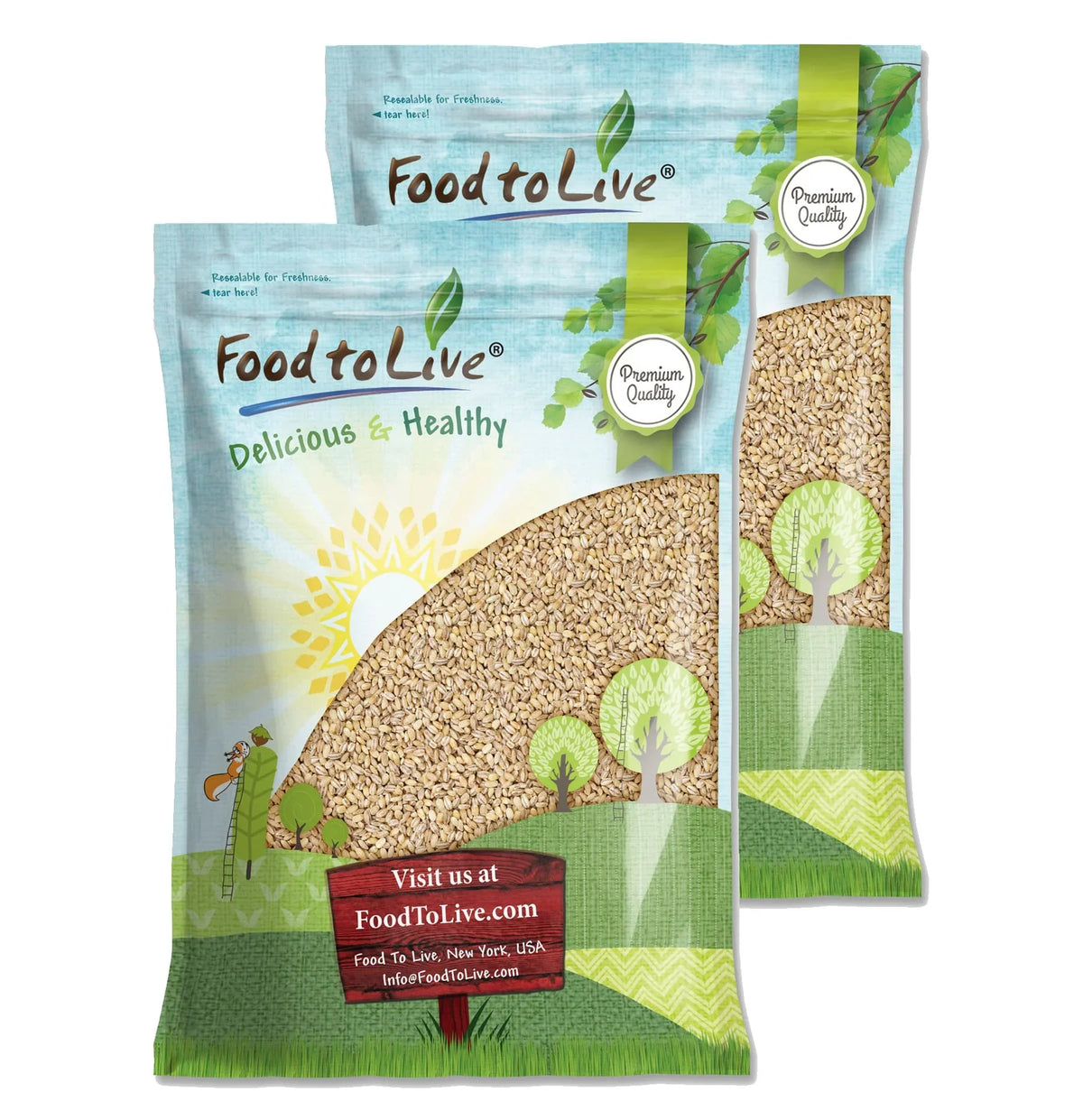 Food 25 Barley, Pounds by Raw Kosher, — Pearled Vegan, — to Live