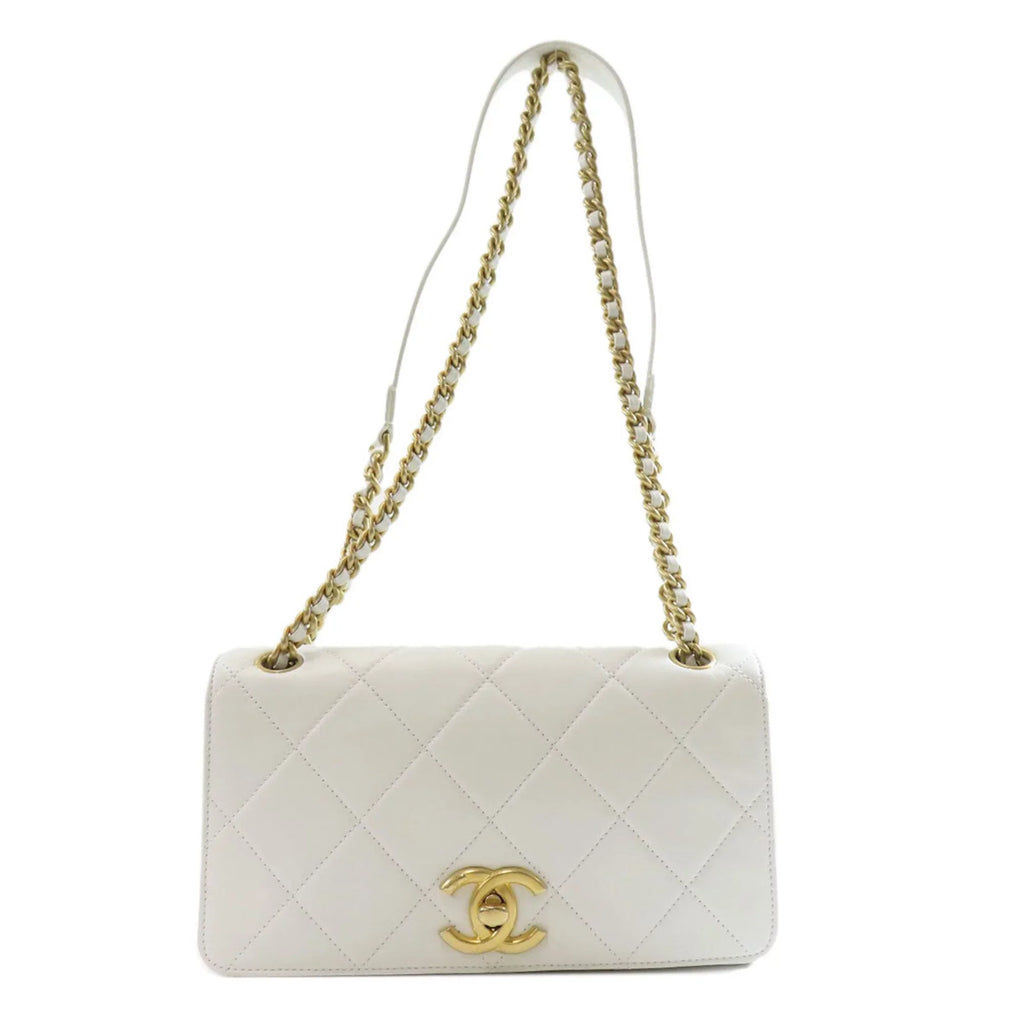 Lambskin CHANEL (Good) Shoulder Ladies Matelasse Bag Pre-Owned Chain Chanel