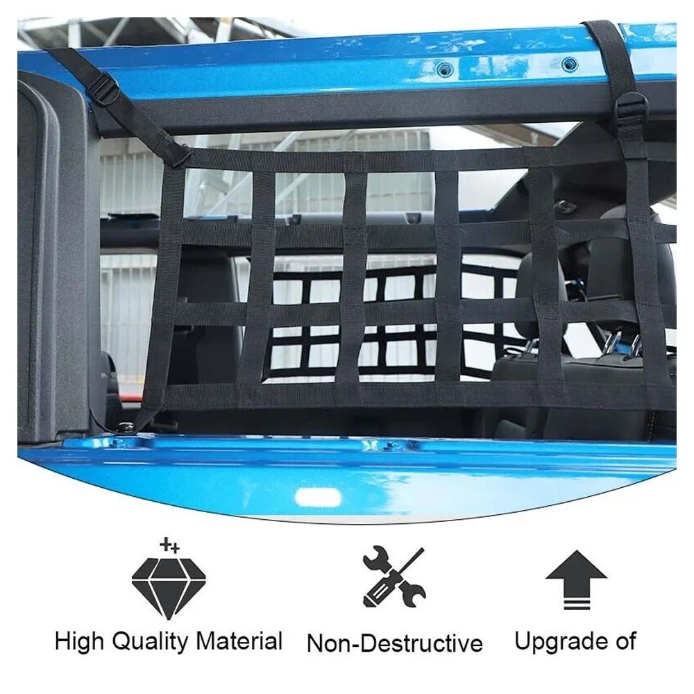 Net Teledu Mesh Side 2x Door Restraint Cargo 21+2 Protective Rear Trunk
