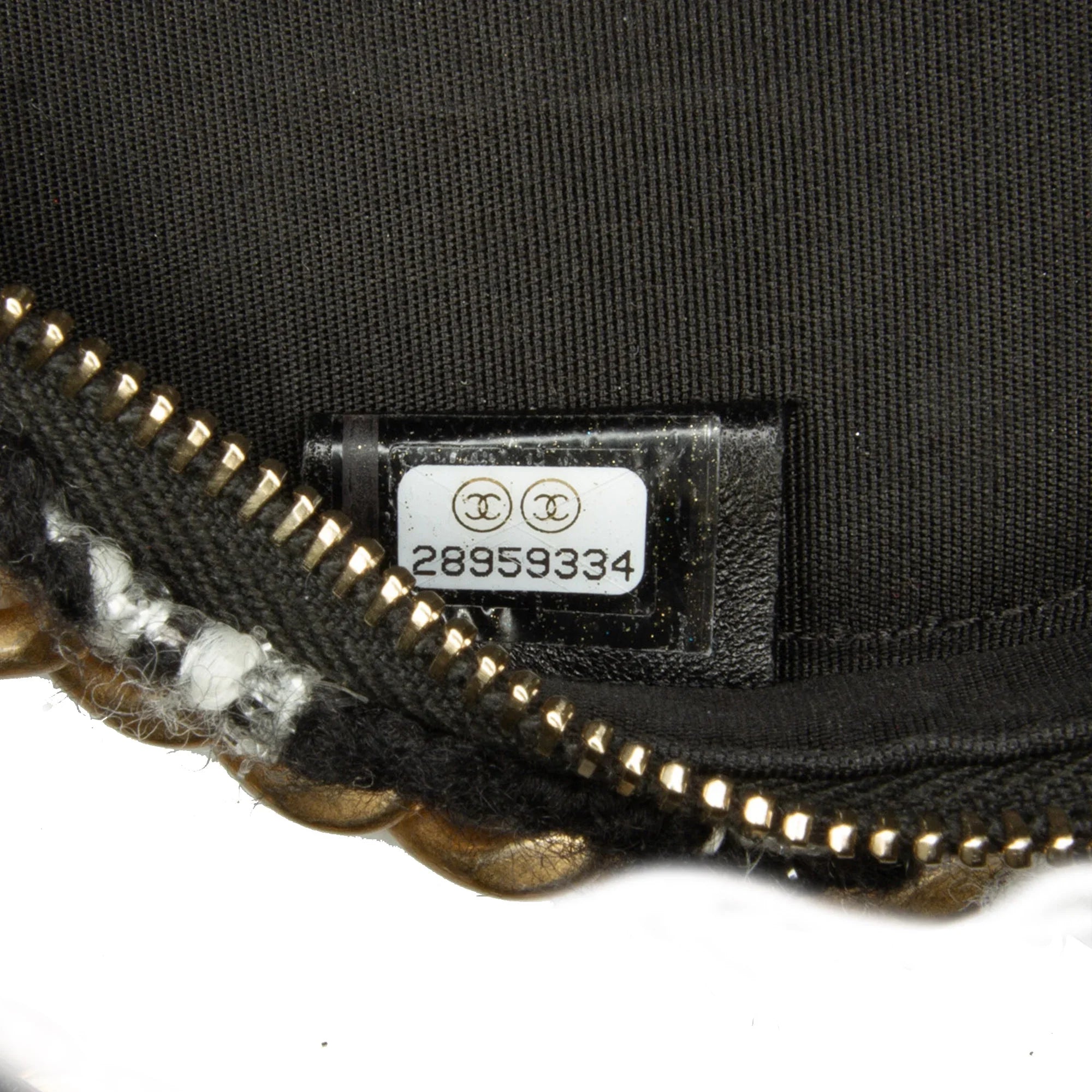 Unisex with 19 Pre-Owned Bag and Tweed Purse Clutch Fabric (Good) Round Black Chanel Coin Authenticated Crossbody Chain Lambskin
